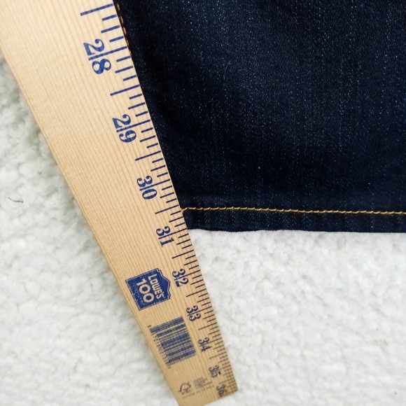 Gap 1969 Real Straight Rinse Dark Wash Denim Jeans Womens 33R - Picture 7 of 11